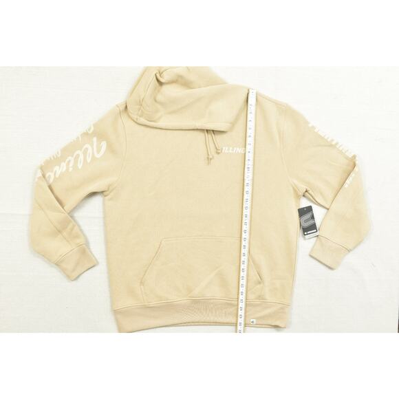 Colosseum Men's Regular Size XL Beige Illinois Hoodie Cotton Blend NEW - Picture 7 of 8